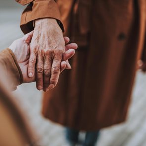 elderly woman hand