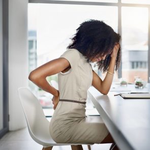 woman with back pain