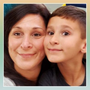 Carly Kazlauskas and her son