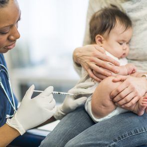 baby getting a vaccination