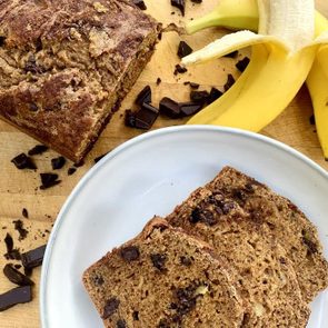 Healthy banana bread ingredients